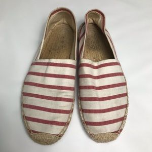Soludos Red White Espadrilles Shoes Size 8